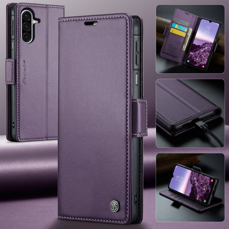 For Galaxy A26 5G CaseMe 023 Butterfly Buckle Litchi Texture RFID Anti-theft Leather Phone Case