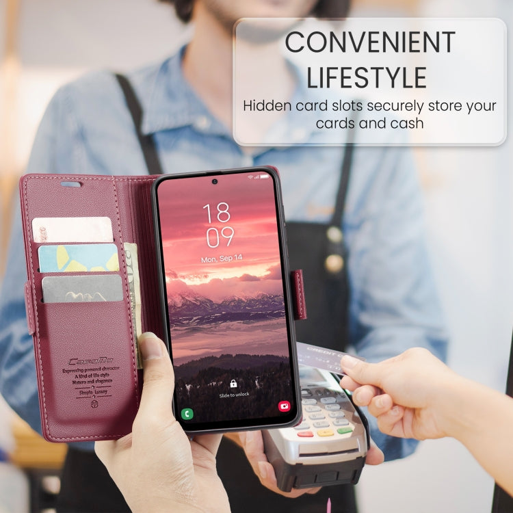For Galaxy A36 5G CaseMe 023 Butterfly Buckle Litchi Texture RFID Anti-theft Leather Phone Case