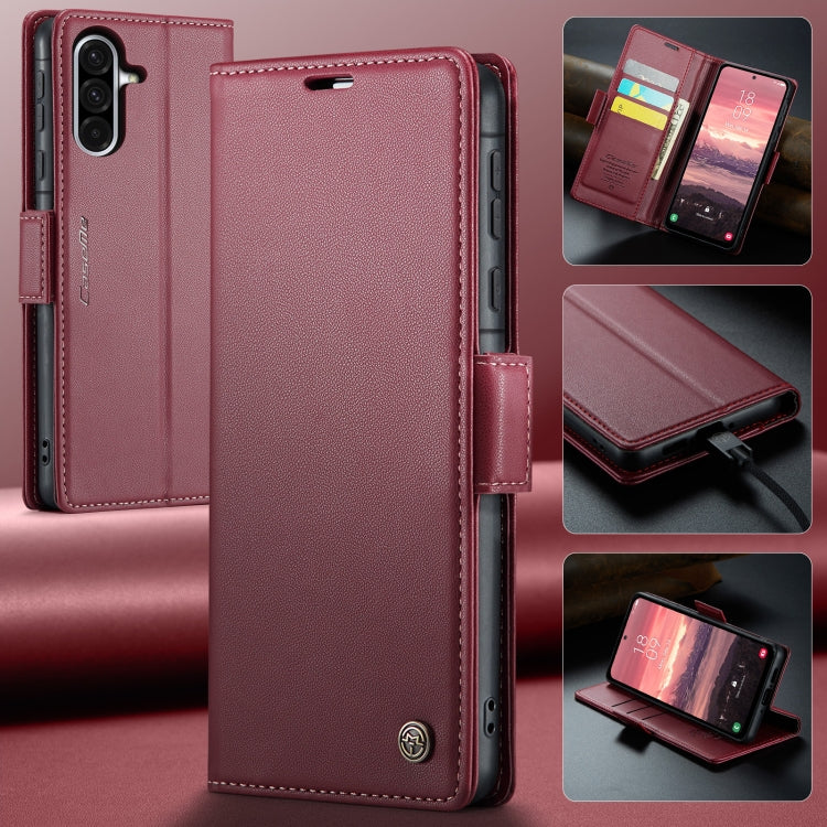 For Galaxy A36 5G CaseMe 023 Butterfly Buckle Litchi Texture RFID Anti-theft Leather Phone Case