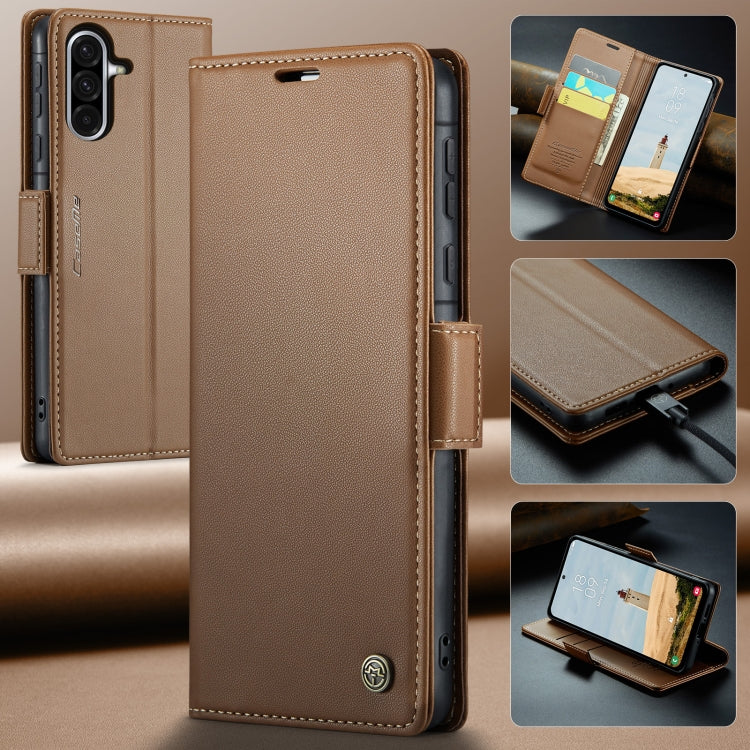 For Galaxy A36 5G CaseMe 023 Butterfly Buckle Litchi Texture RFID Anti-theft Leather Phone Case