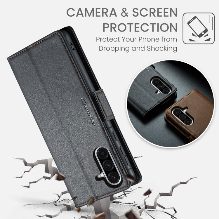 For Galaxy A36 5G CaseMe 023 Butterfly Buckle Litchi Texture RFID Anti-theft Leather Phone Case