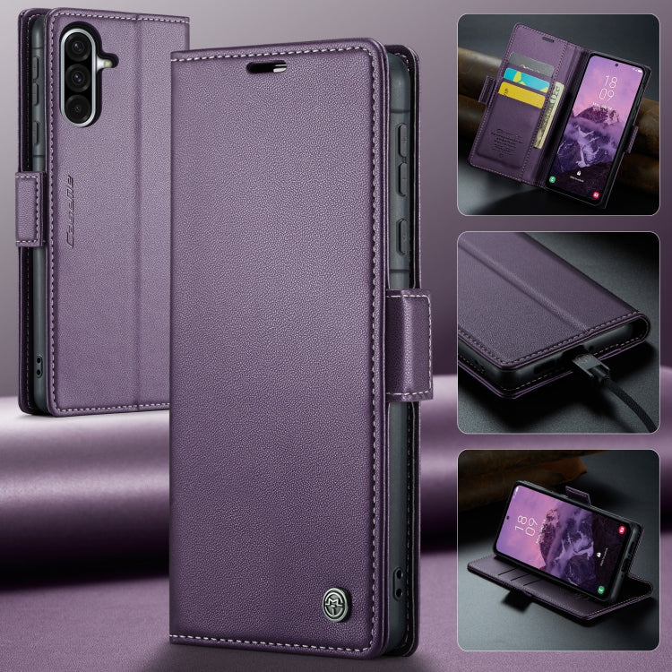 For Galaxy A36 5G CaseMe 023 Butterfly Buckle Litchi Texture RFID Anti-theft Leather Phone Case