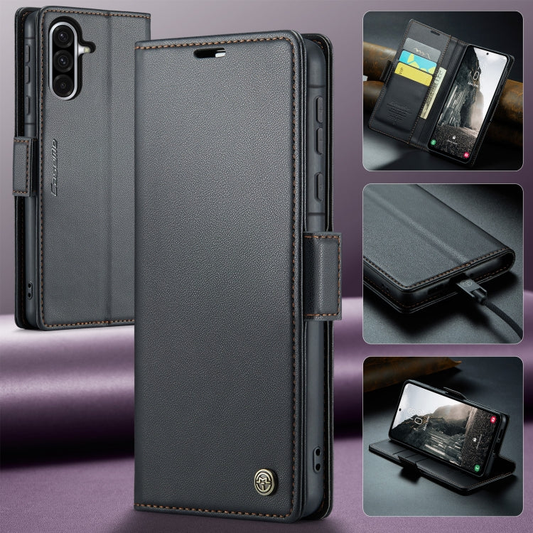 For Galaxy A56 5G CaseMe 023 Butterfly Buckle Litchi Texture RFID Anti-theft Leather Phone Case