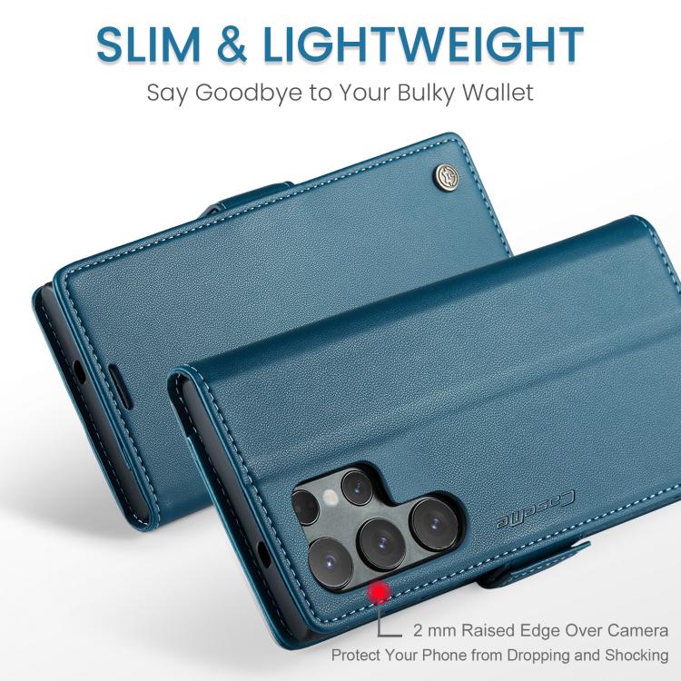 For Galaxy S25 Ultra 5G CaseMe 023 Butterfly Buckle Litchi Texture RFID Anti-theft Leather Phone Case