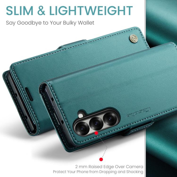 For Galaxy Z Fold7 CaseMe 023 Butterfly Buckle Litchi Texture RFID Anti-theft Leather Phone Case
