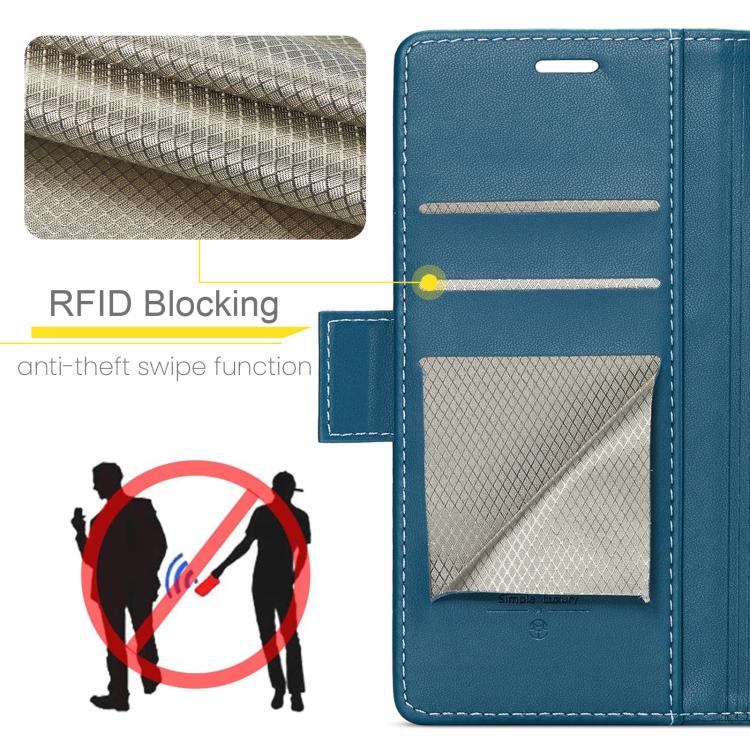 For Galaxy Z Fold7 CaseMe 023 Butterfly Buckle Litchi Texture RFID Anti-theft Leather Phone Case