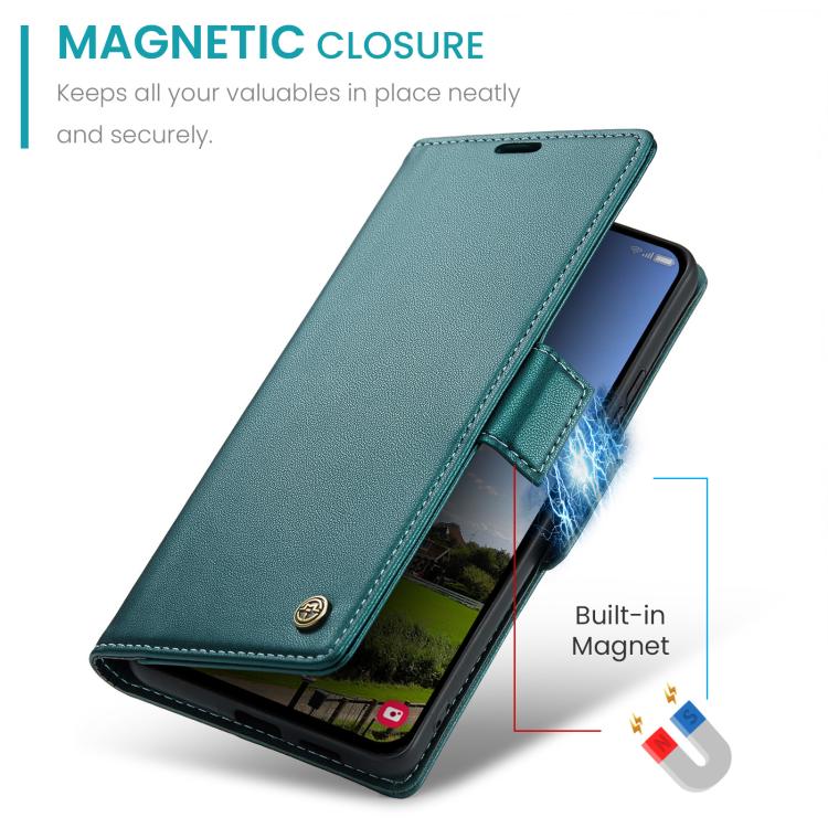 For Galaxy S25 FE 5G CaseMe 023 Butterfly Buckle Litchi Texture RFID Anti-theft Leather Phone Case