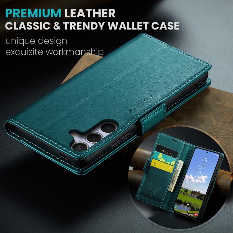For Galaxy S25 FE 5G CaseMe 023 Butterfly Buckle Litchi Texture RFID Anti-theft Leather Phone Case