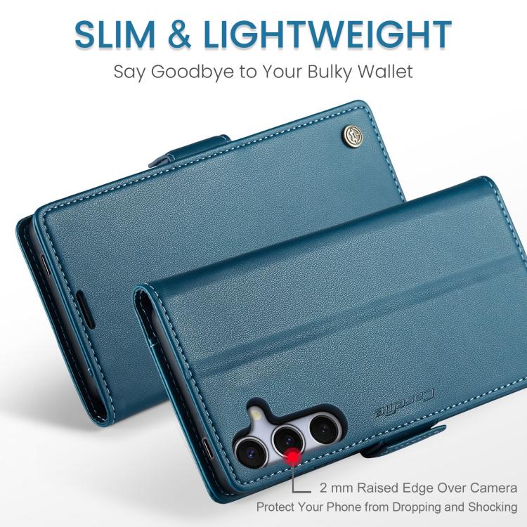 For Galaxy S25 FE 5G CaseMe 023 Butterfly Buckle Litchi Texture RFID Anti-theft Leather Phone Case