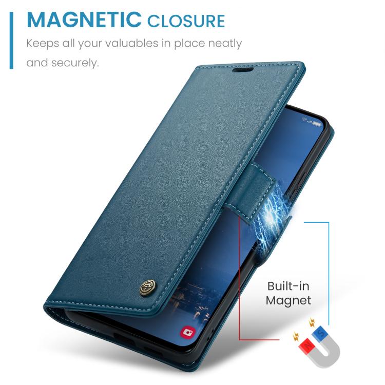For Galaxy S25 FE 5G CaseMe 023 Butterfly Buckle Litchi Texture RFID Anti-theft Leather Phone Case