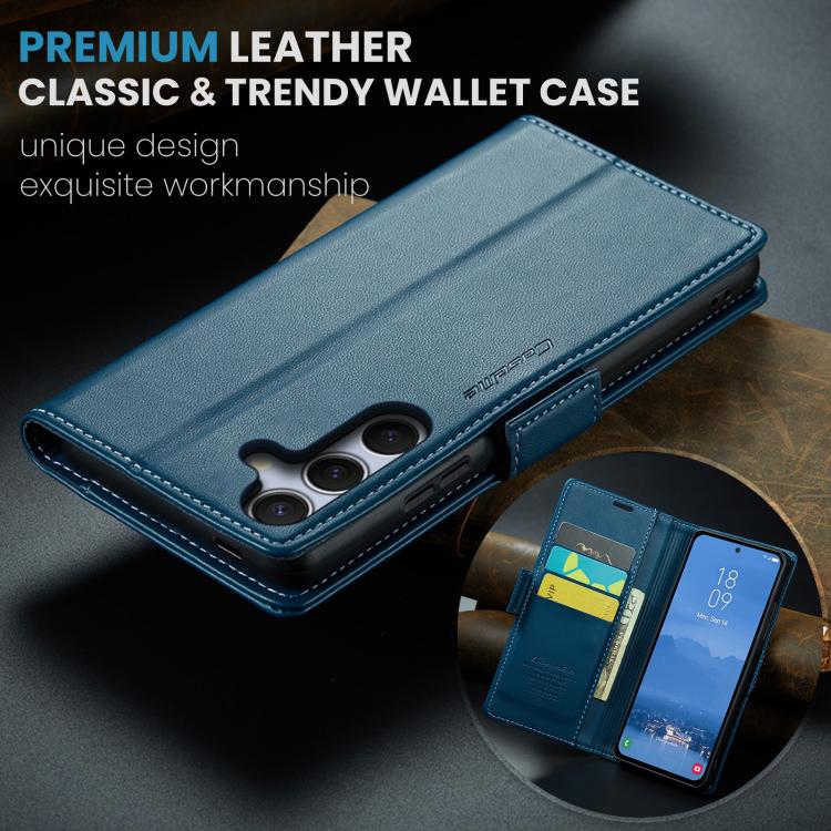 For Galaxy S25 FE 5G CaseMe 023 Butterfly Buckle Litchi Texture RFID Anti-theft Leather Phone Case