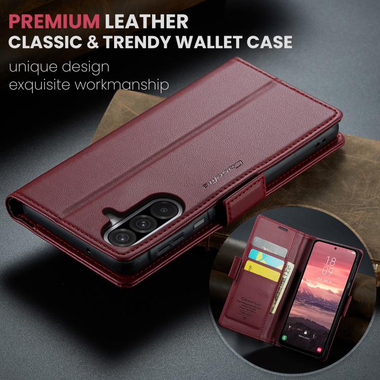 For Galaxy A17 CaseMe 023 Butterfly Buckle Litchi Texture RFID Anti-theft Leather Phone Case