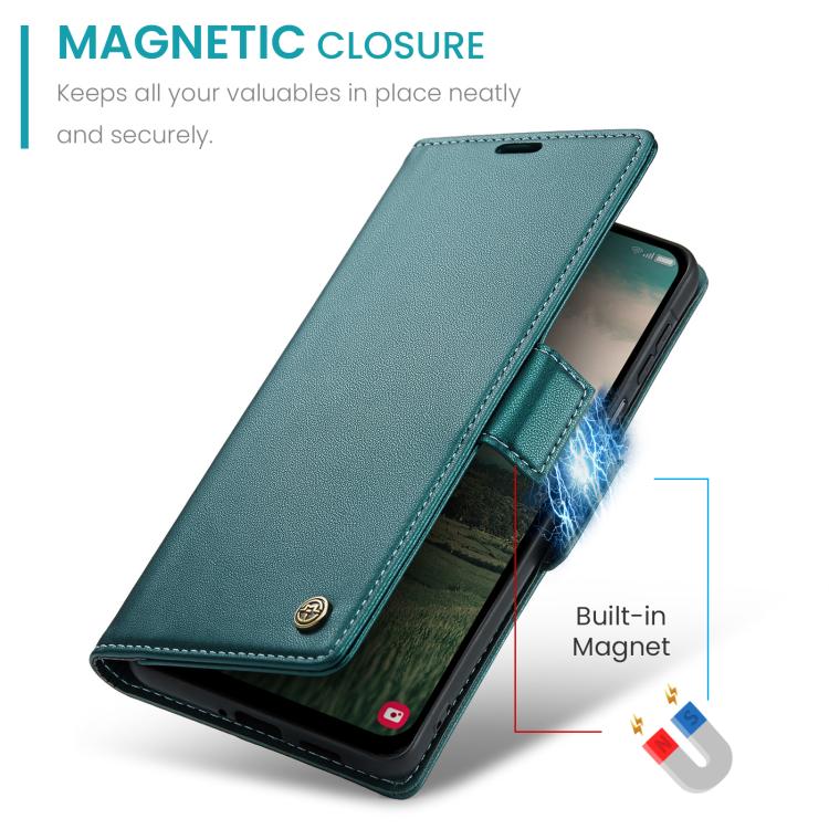 For Galaxy A17 CaseMe 023 Butterfly Buckle Litchi Texture RFID Anti-theft Leather Phone Case