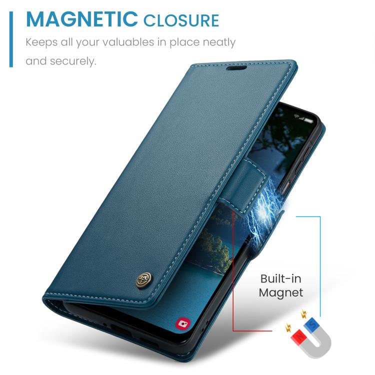 For Galaxy A17 CaseMe 023 Butterfly Buckle Litchi Texture RFID Anti-theft Leather Phone Case