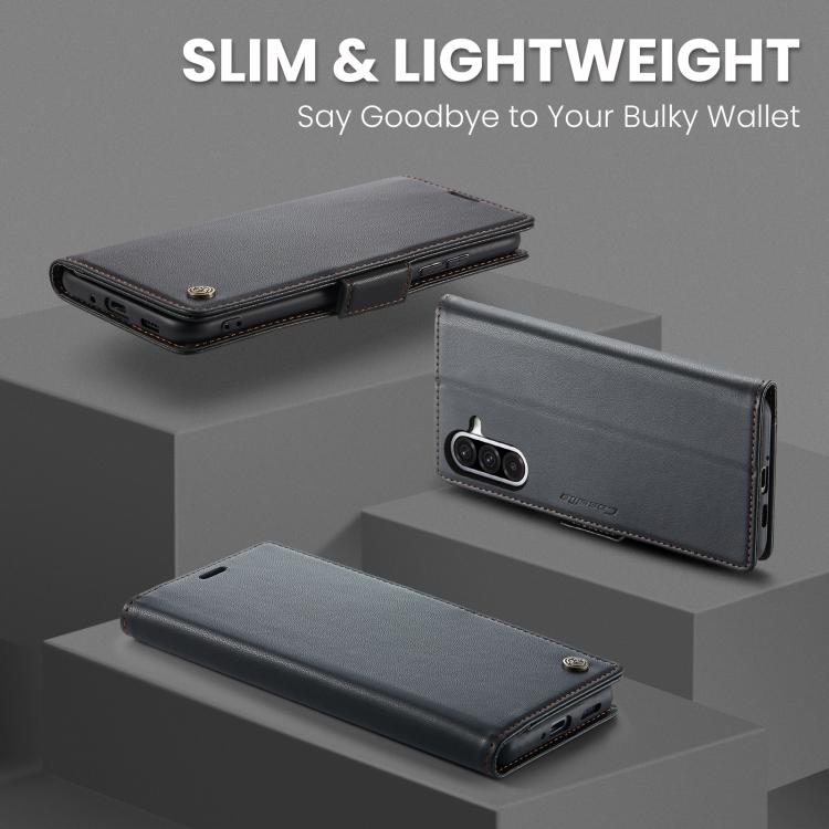 For Galaxy A17 CaseMe 023 Butterfly Buckle Litchi Texture RFID Anti-theft Leather Phone Case