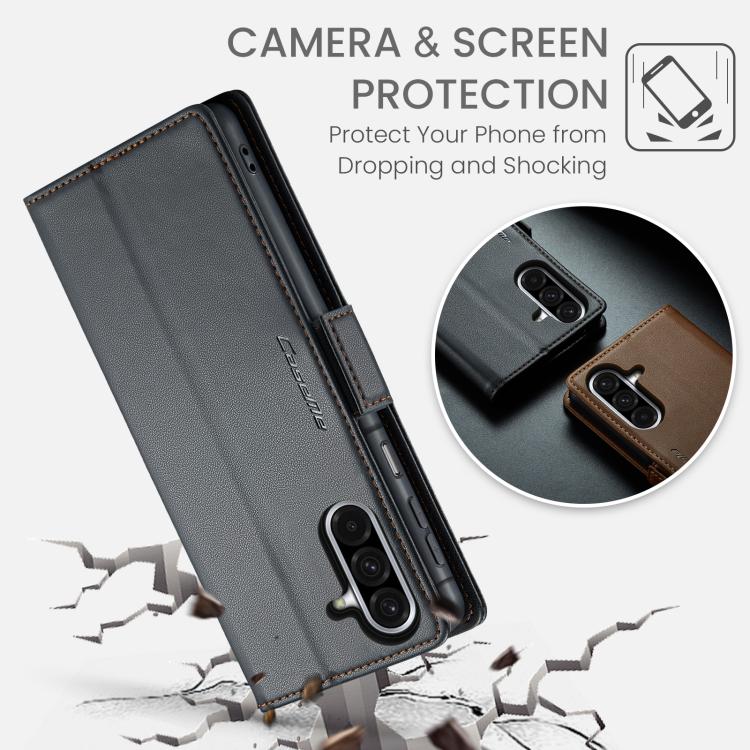 For Galaxy A17 CaseMe 023 Butterfly Buckle Litchi Texture RFID Anti-theft Leather Phone Case