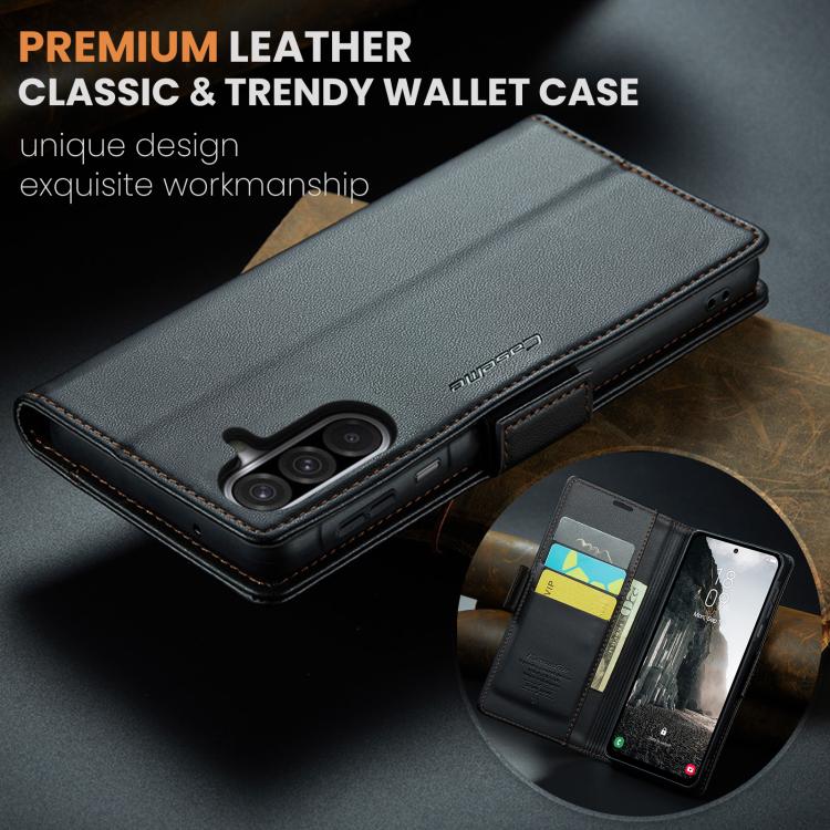 For Galaxy A17 CaseMe 023 Butterfly Buckle Litchi Texture RFID Anti-theft Leather Phone Case