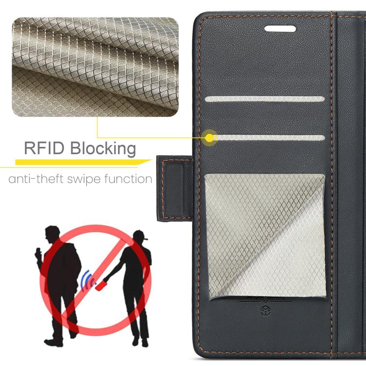 For Galaxy A17 CaseMe 023 Butterfly Buckle Litchi Texture RFID Anti-theft Leather Phone Case