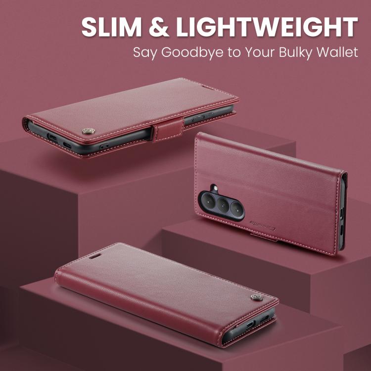 For Galaxy S26 5G CaseMe 023 Butterfly Buckle Litchi Texture RFID Anti-theft Leather Phone Case