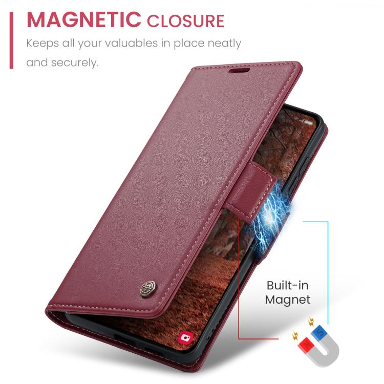 For Galaxy S26 5G CaseMe 023 Butterfly Buckle Litchi Texture RFID Anti-theft Leather Phone Case