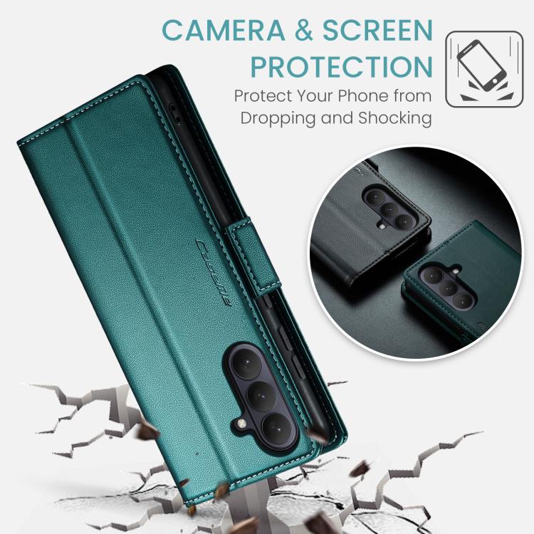 For Galaxy S26+ 5G CaseMe 023 Butterfly Buckle Litchi Texture RFID Anti-theft Leather Phone Case