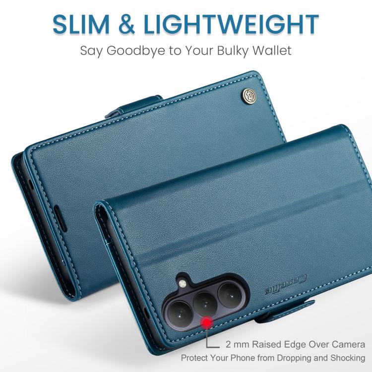 For Galaxy S26+ 5G CaseMe 023 Butterfly Buckle Litchi Texture RFID Anti-theft Leather Phone Case