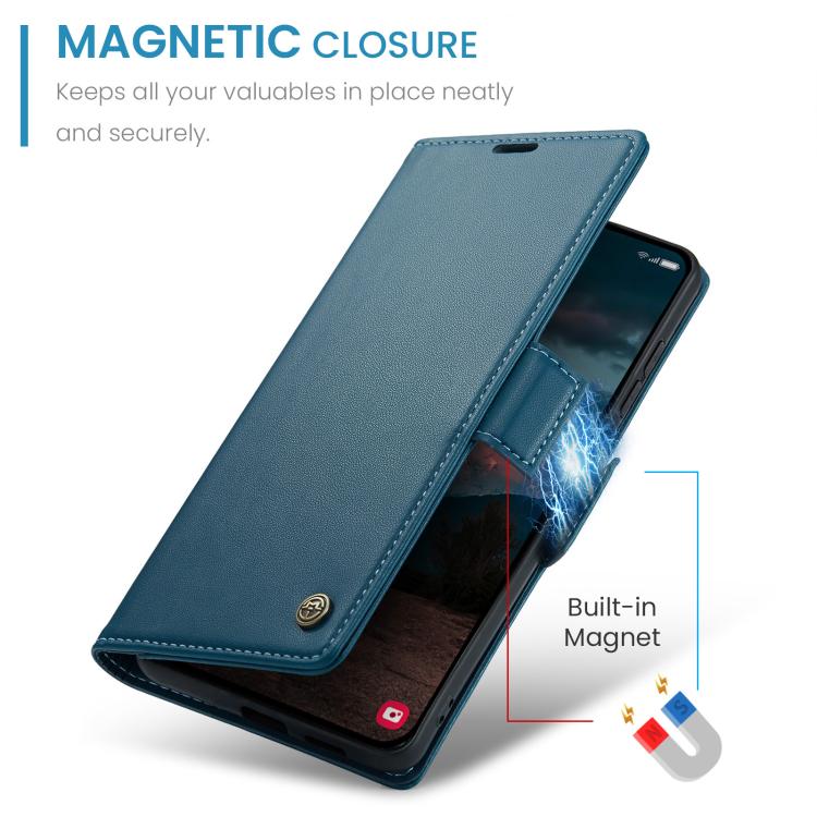 For Galaxy S26+ 5G CaseMe 023 Butterfly Buckle Litchi Texture RFID Anti-theft Leather Phone Case