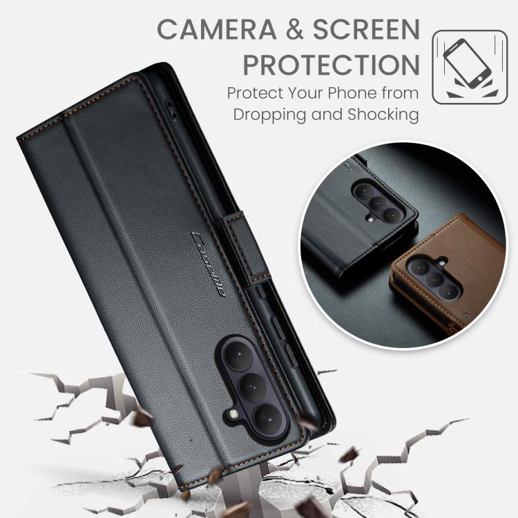 For Galaxy S26+ 5G CaseMe 023 Butterfly Buckle Litchi Texture RFID Anti-theft Leather Phone Case
