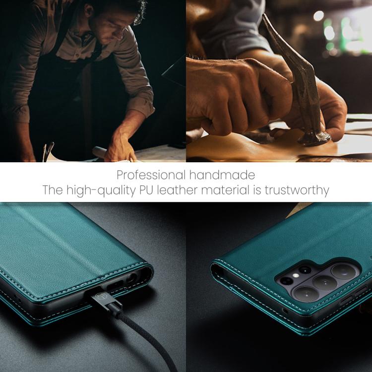 For Galaxy S26 Ultra 5G CaseMe 023 Butterfly Buckle Litchi Texture RFID Anti-theft Leather Phone Case