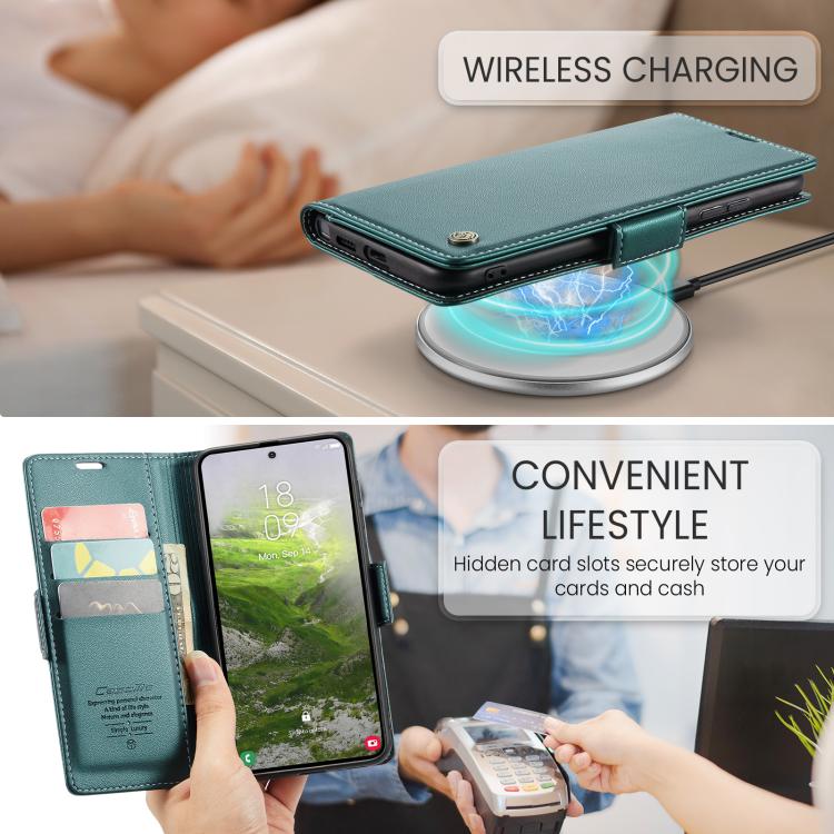 For Galaxy S26 Ultra 5G CaseMe 023 Butterfly Buckle Litchi Texture RFID Anti-theft Leather Phone Case