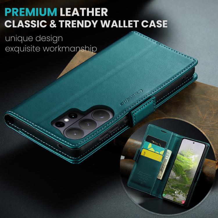 For Galaxy S26 Ultra 5G CaseMe 023 Butterfly Buckle Litchi Texture RFID Anti-theft Leather Phone Case