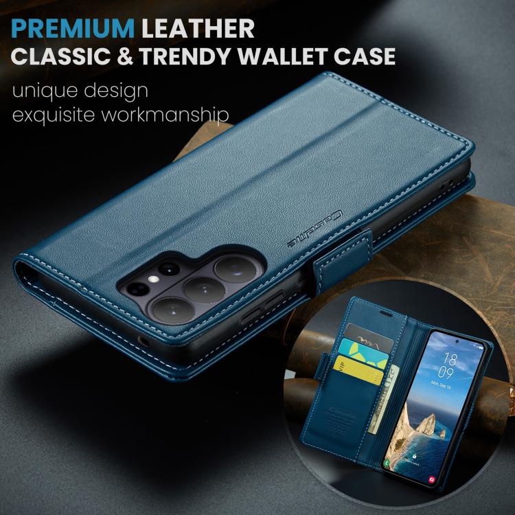 For Galaxy S26 Ultra 5G CaseMe 023 Butterfly Buckle Litchi Texture RFID Anti-theft Leather Phone Case