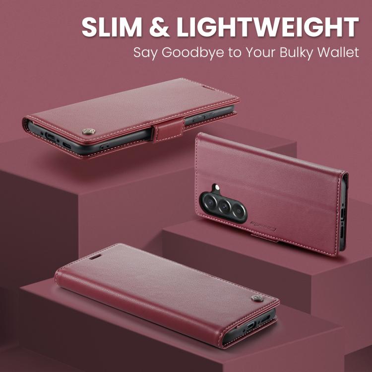 For Galaxy A37 5G CaseMe 023 Butterfly Buckle Litchi Texture RFID Anti-theft Leather Phone Case