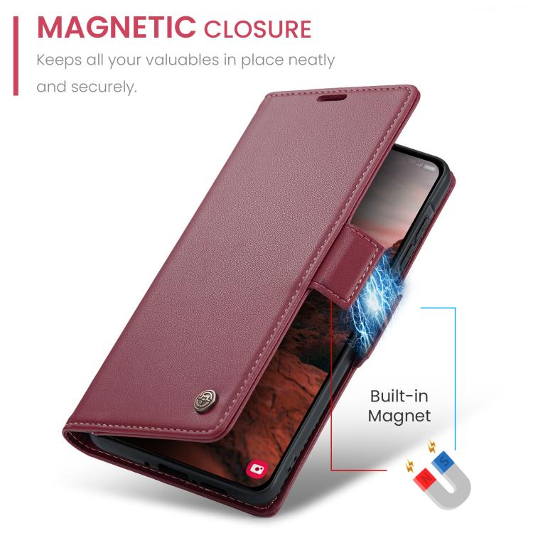 For Galaxy A37 5G CaseMe 023 Butterfly Buckle Litchi Texture RFID Anti-theft Leather Phone Case
