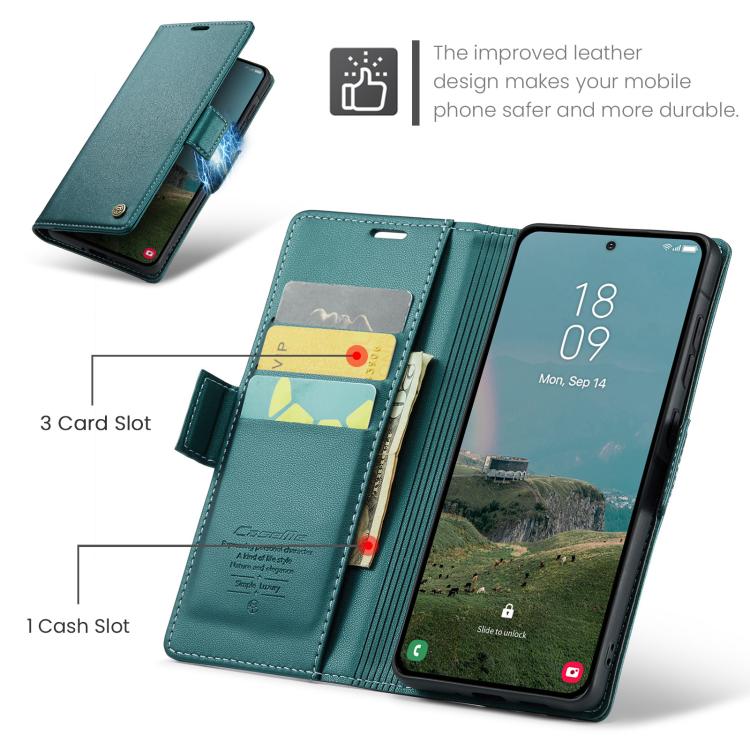 For Galaxy A37 5G CaseMe 023 Butterfly Buckle Litchi Texture RFID Anti-theft Leather Phone Case