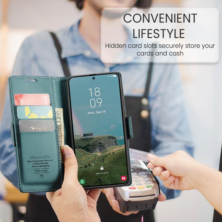 For Galaxy A37 5G CaseMe 023 Butterfly Buckle Litchi Texture RFID Anti-theft Leather Phone Case