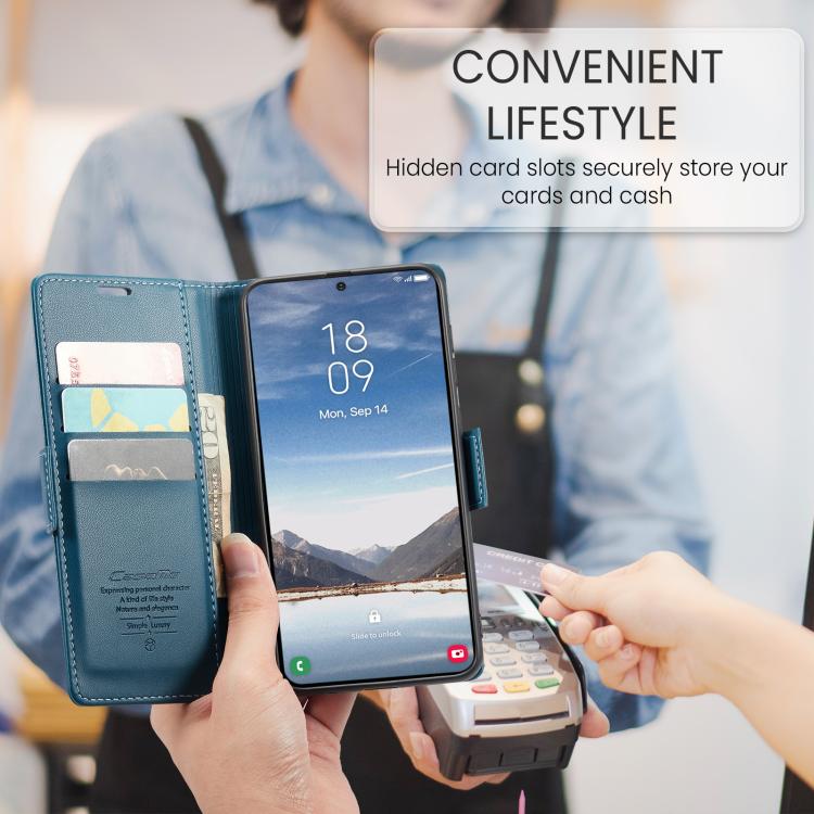 For Galaxy A37 5G CaseMe 023 Butterfly Buckle Litchi Texture RFID Anti-theft Leather Phone Case