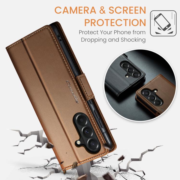 For Galaxy A37 5G CaseMe 023 Butterfly Buckle Litchi Texture RFID Anti-theft Leather Phone Case
