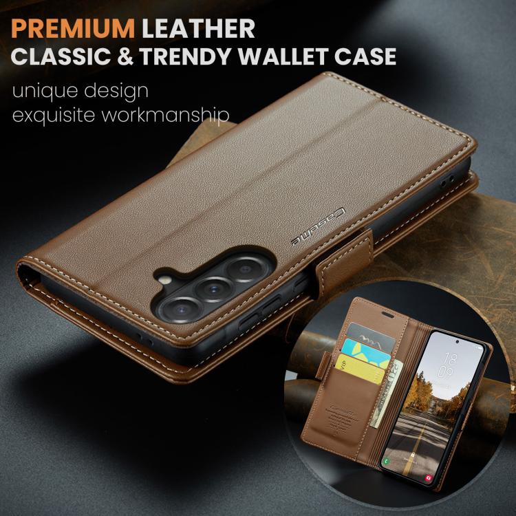 For Galaxy A37 5G CaseMe 023 Butterfly Buckle Litchi Texture RFID Anti-theft Leather Phone Case