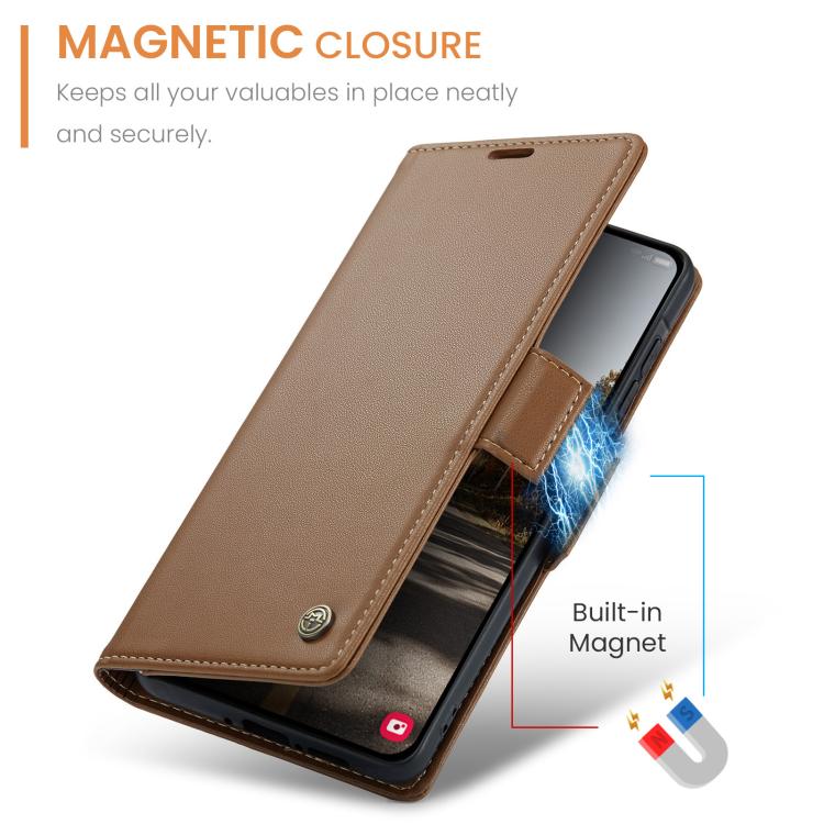 For Galaxy A37 5G CaseMe 023 Butterfly Buckle Litchi Texture RFID Anti-theft Leather Phone Case