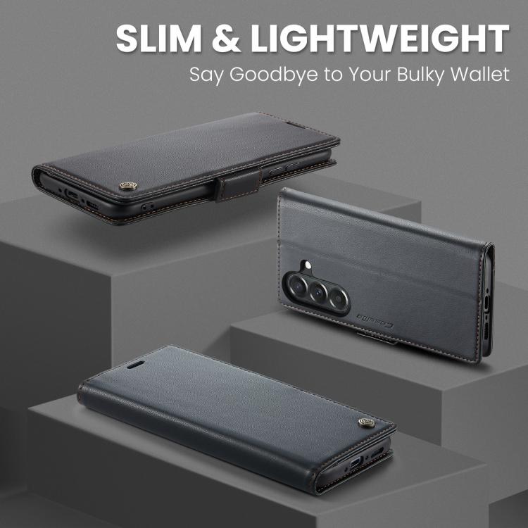 For Galaxy A37 5G CaseMe 023 Butterfly Buckle Litchi Texture RFID Anti-theft Leather Phone Case