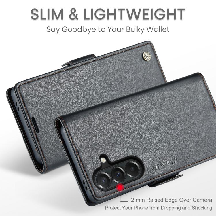For Galaxy A37 5G CaseMe 023 Butterfly Buckle Litchi Texture RFID Anti-theft Leather Phone Case