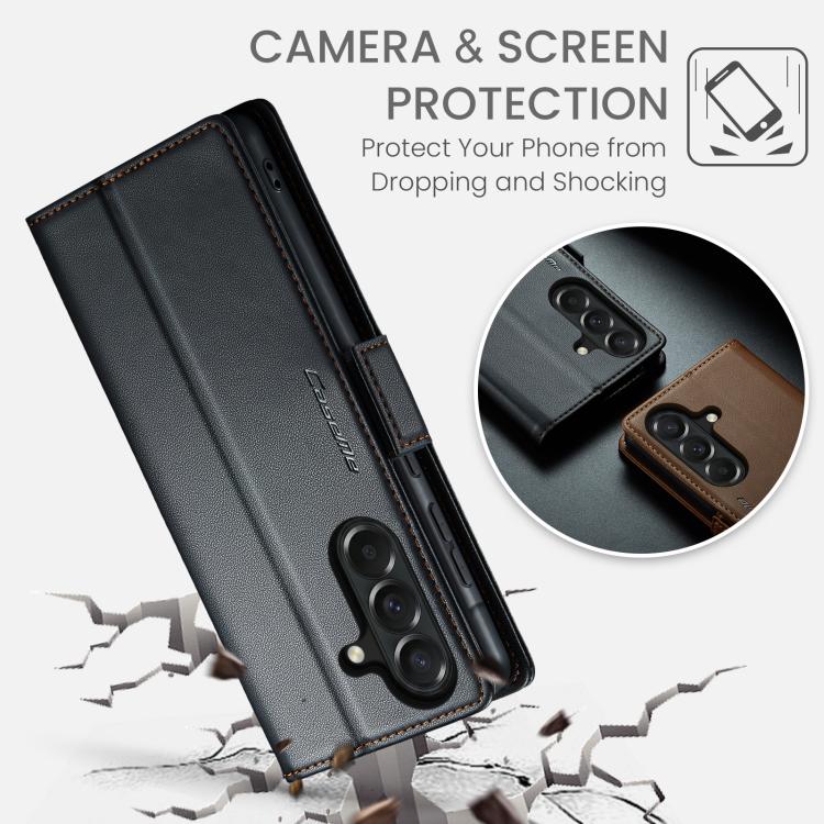 For Galaxy A37 5G CaseMe 023 Butterfly Buckle Litchi Texture RFID Anti-theft Leather Phone Case