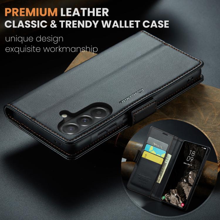 For Galaxy A37 5G CaseMe 023 Butterfly Buckle Litchi Texture RFID Anti-theft Leather Phone Case