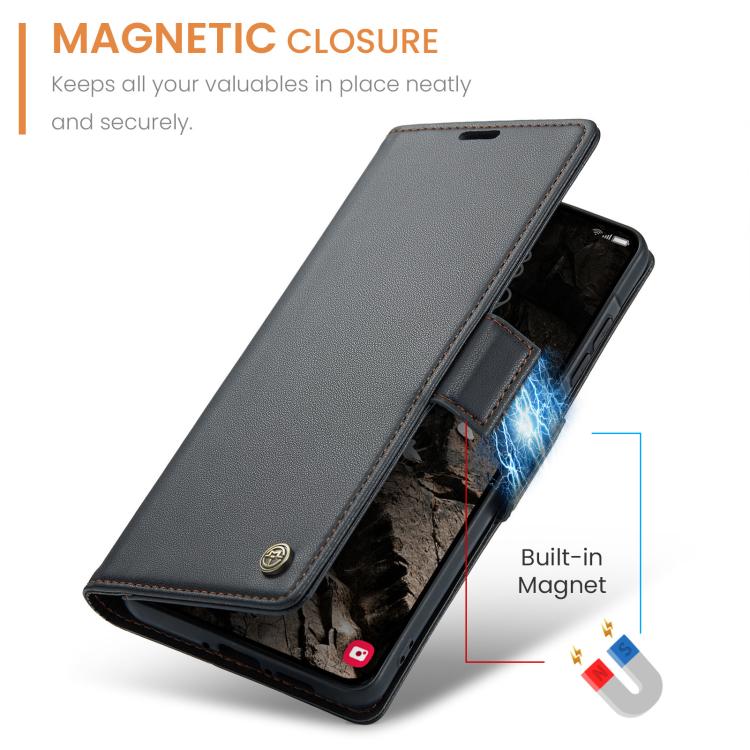 For Galaxy A37 5G CaseMe 023 Butterfly Buckle Litchi Texture RFID Anti-theft Leather Phone Case