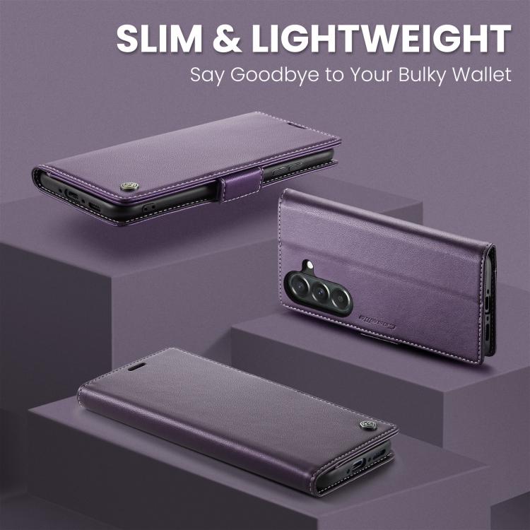 For Galaxy A37 5G CaseMe 023 Butterfly Buckle Litchi Texture RFID Anti-theft Leather Phone Case