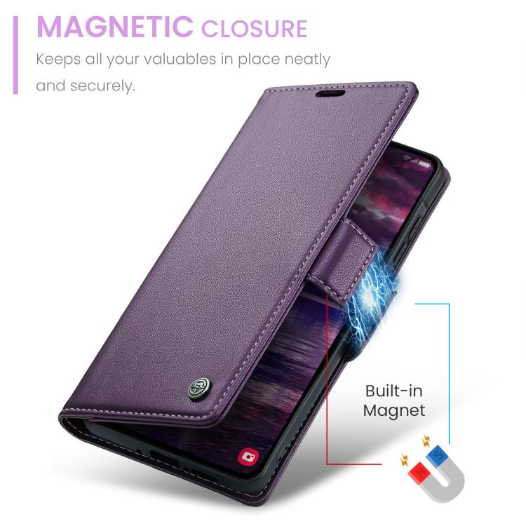 For Galaxy A37 5G CaseMe 023 Butterfly Buckle Litchi Texture RFID Anti-theft Leather Phone Case