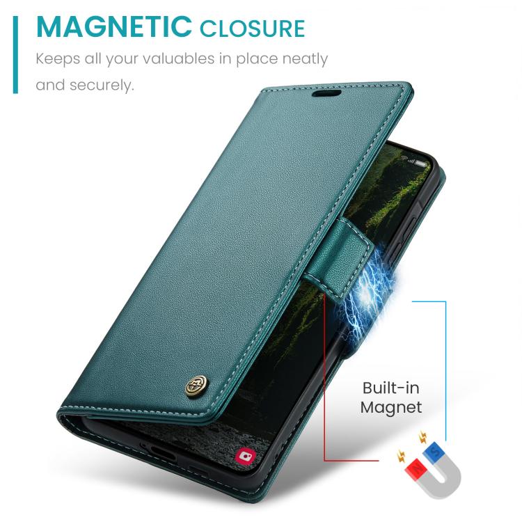 For Galaxy A57 5G CaseMe 023 Butterfly Buckle Litchi Texture RFID Anti-theft Leather Phone Case