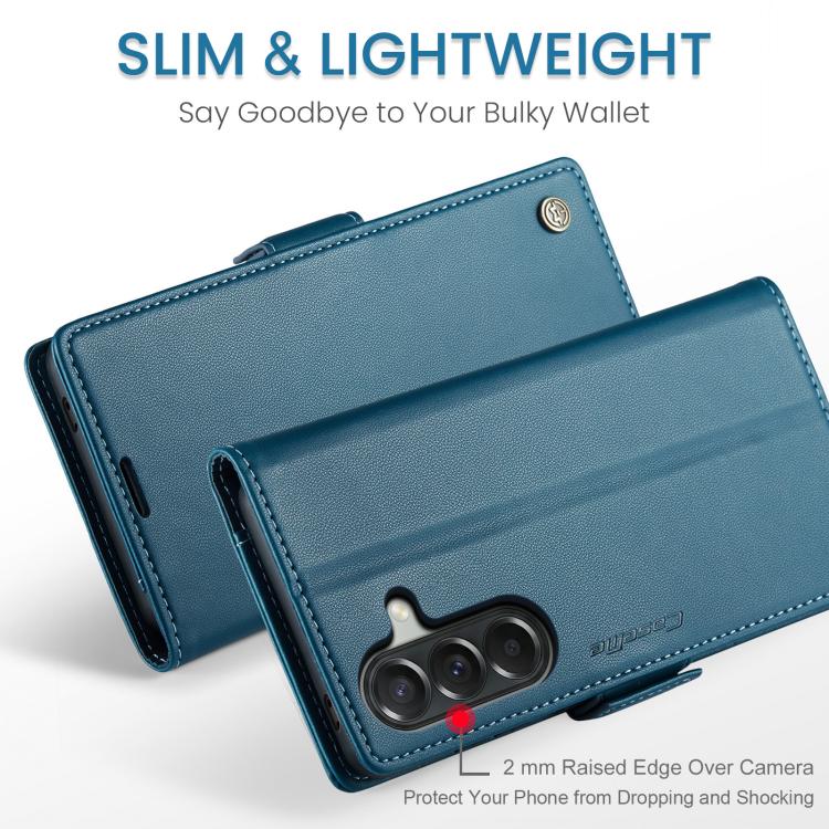 For Galaxy A57 5G CaseMe 023 Butterfly Buckle Litchi Texture RFID Anti-theft Leather Phone Case