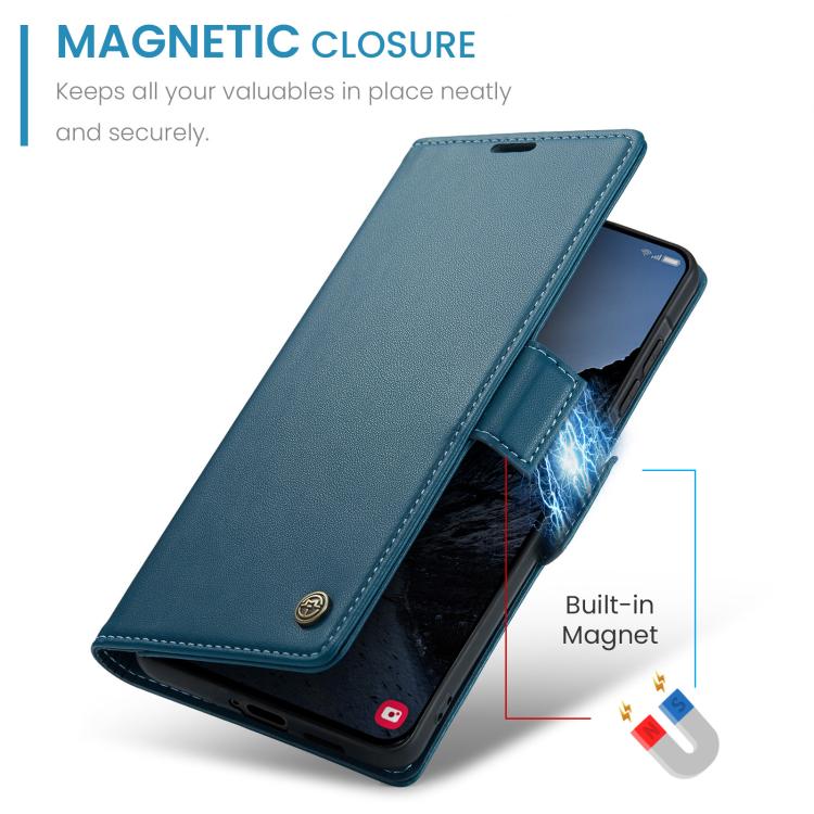 For Galaxy A57 5G CaseMe 023 Butterfly Buckle Litchi Texture RFID Anti-theft Leather Phone Case